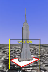 Screenshot – Empire State Building auf einem Rechteck
