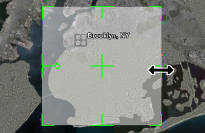 Screenshot – Rechteck auf der Karte