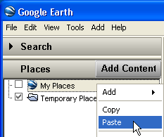 KML für Netzwerk-Link in Google Earth einfügen