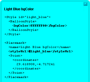 Screenshot – Info-Pop-up mit blauem Hintergrund