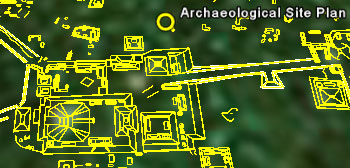 Screenshot – Gelbe Polygonlinien stehen in deutlichem Kontrast zu dem grünen Satellitenbild im Hintergrund.